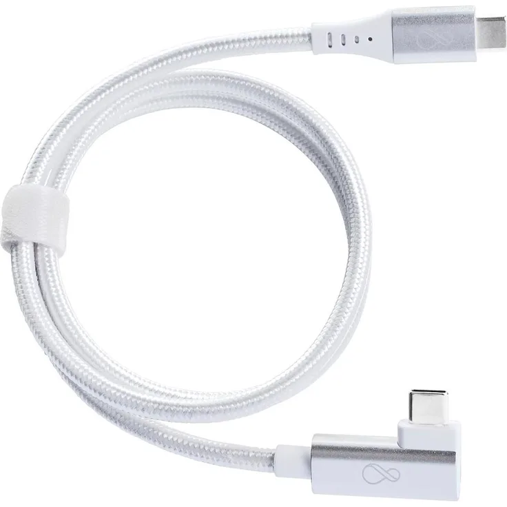 Bachmann Ochno USB-C Kabel gewinkelt, 0,7m, USB 3.2 Gen 2, 100W, silber