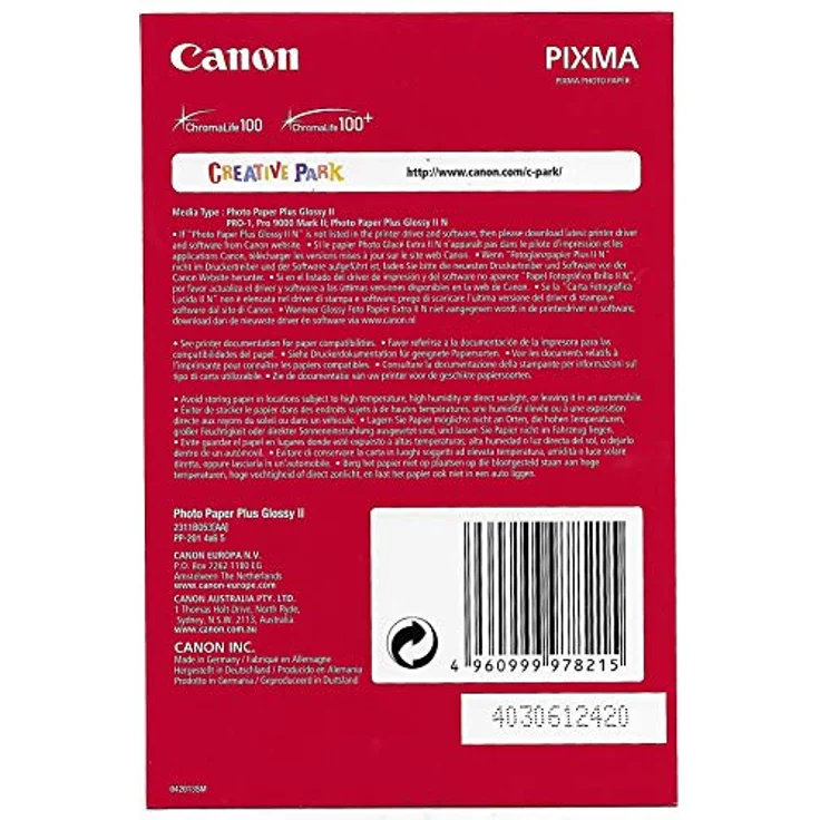 Canon 2311B053 PP-201 Plus, Fotoglanzpapier, 10 x 15 cm, 275 g, 5 Blatt – Bild 2