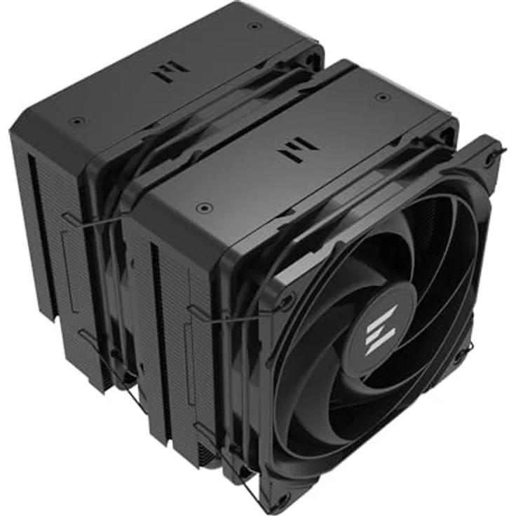 Zalman CNPS14X Duo, Dual-Tower CPU-Kühler mit 270W TDP, zwei 120mm Lüftern und sechs Heatpipes, schwarz – Bild 6