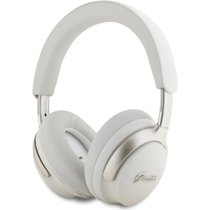 CG MOBILE Guess Kabellose Kopfhörer mit Studio-Sound, PU-Leder, Script-Logo ANC/ENC (Beige) – Bild 1