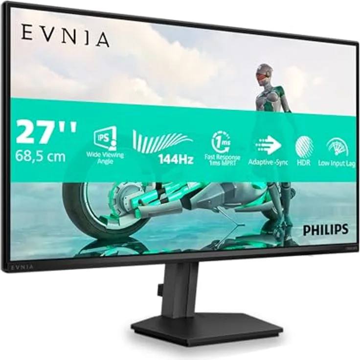 Philips 27M2N3200NF 27 Zoll FHD Monitor, 144Hz, IPS, 1ms MPRT, G-Sync Compatible, HDR10, Schwarz