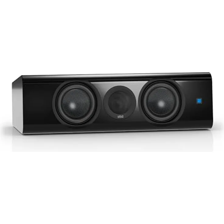 Nubert nuZeo 6c, Schwarzer aktiver 2-Wege Center-Lautsprecher mit Hochglanzlack, Ansteuerung per Funk, integrierter Verstärker und App-Steuerung