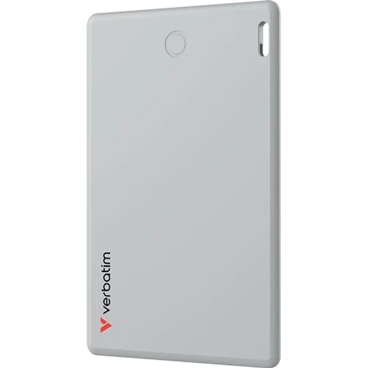 Verbatim My Finder Card, Slim Wallet Tracker-Karte, wiederaufladbarer Bluetooth Item Finder, wasser- und staubdicht, silber