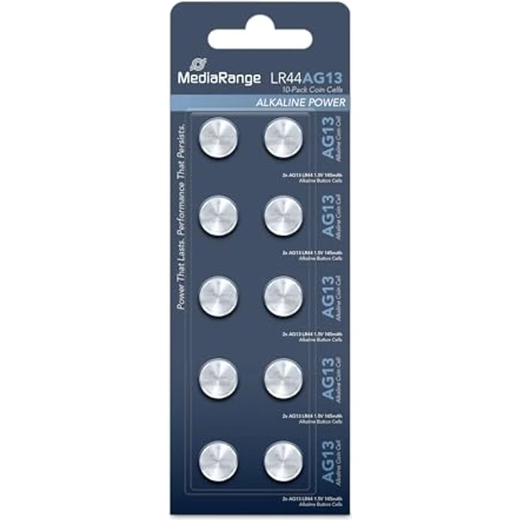 MediaRange Premium Alkaline Knopfzellen, AG13|LR44|1.5V, 10er Pack – Bild 2