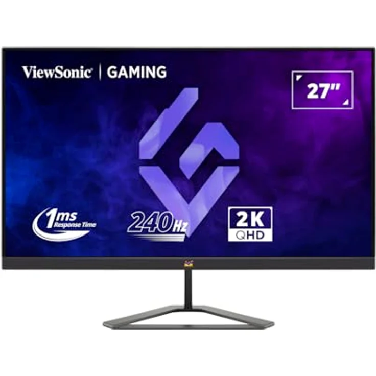 ViewSonic VX2758A-2K-PRO-3 27" QHD IPS Gaming Monitor, 240Hz, 1ms MPRT, 2x HDMI, DisplayPort, HDR10, Frameless – Bild 1