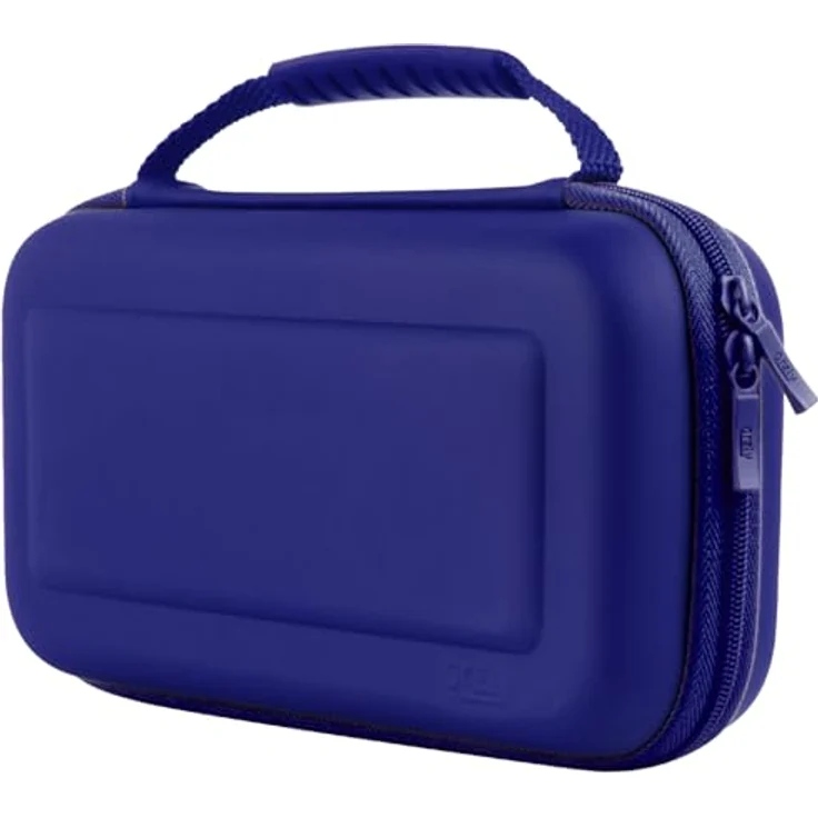 Orzly Tragetasche für Nintendo Switch und New Switch OLED, harte Reisetasche in Blau mit Schutz, Innentaschen für Zubehör und Spiele – Bild 1