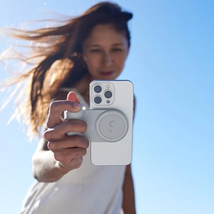 ShiftCam SnapGrip Pro, Mobiler Batteriegriff mit kabellosem Auslöser, integrierter Powerbank und Qi2-Ladung, kompakt mit magnetischer Halterung für Smartphones – Bild 2