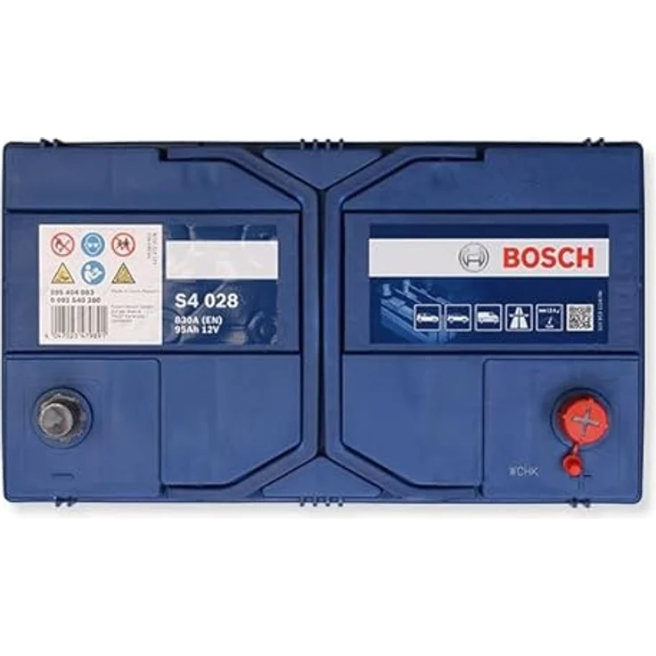 Bosch S4 028 Fahrzeugbatterie, 95 Ah, 12 V, 830 A, wartungsfrei, korrosionsbeständig, blau – Bild 3