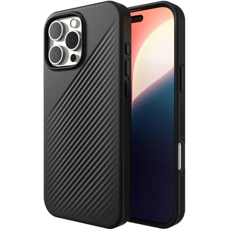 ZAGG Luxe Snap, Graphen-verstärkte Hülle für iPhone 16 Pro Max [6.9-Inch], MagSafe kompatibel, stoßfest, Abdeckung für die Rückseite (Schwarz)