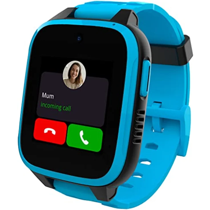 XPLORA XGO 3 - wasserdichte Telefon Uhr für Kinder (mit SIM-Karte) - 4G, Anrufe, Nachrichten, Schulmodus, SOS-Funktion, GPS, Kamera, Schrittzähler - inkl kostenlosem Tarif-Vertrag für 3 Mon. (BLAU) – Bild 1