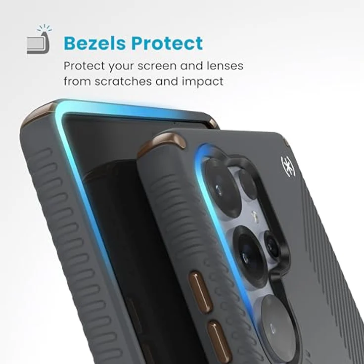 Speck Samsung Galaxy S25 Ultra Hülle – Magnet-Hülle mit 3,5 m Fallschutz, rutschfesten Griffen, erhöhtem Display- und Kamera-Schutz, Presidio 2 Grip – Magsafe kompatibel (1 Stück) – Bild 5