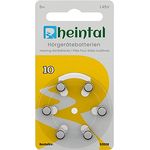 Rheintal 30 Premium Hörgerätebatterien Typ A10 für alle Hörgeräte mit Batteriefarbe GELB - 1.45V - PR70-100mAh, 52012