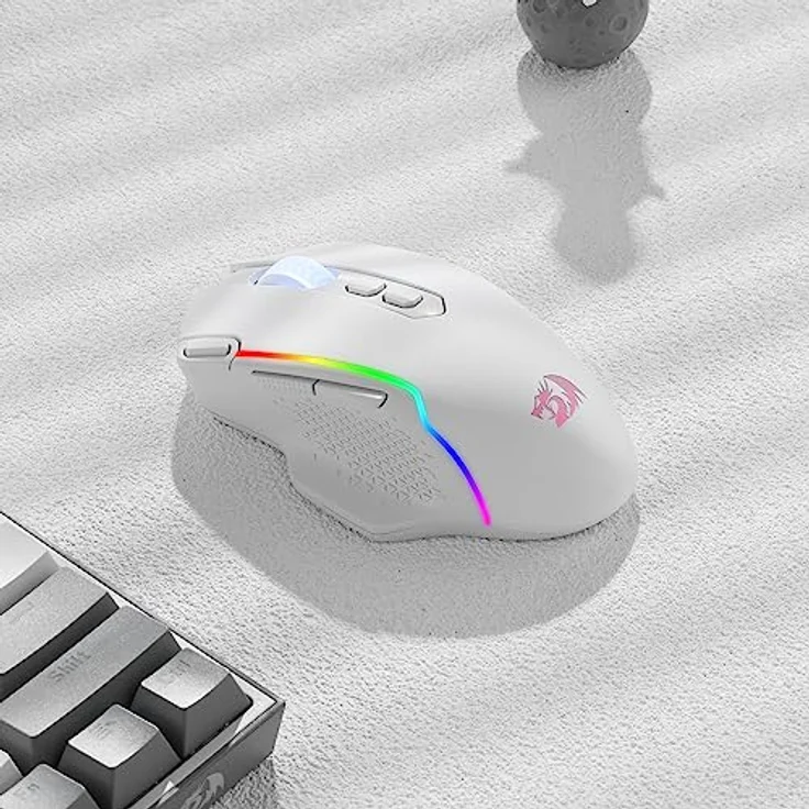 Redragon M810 Pro, Kabellose Gaming-Maus mit 10000 DPI, 8 Makrotasten, Schnellfeuertaste, 45 Stunden Akku und RGB-Hintergrundbeleuchtung – Bild 2