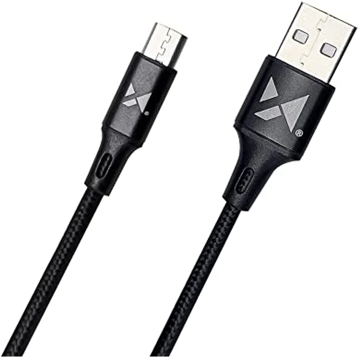 Wozinsky USB zu microUSB Kabel WUC-M1B, 2,4A Schnellladekabel, 1m, schwarz, verstärkte Kabelenden, sichere Datenübertragung – Bild 2
