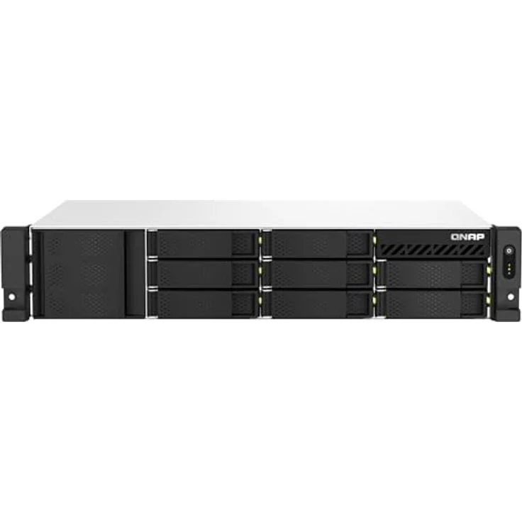 QNAP NAS TS-864eU-RP-8G (8 Bay) 2U (0 TB), NAS, Schwarz – Bild 1