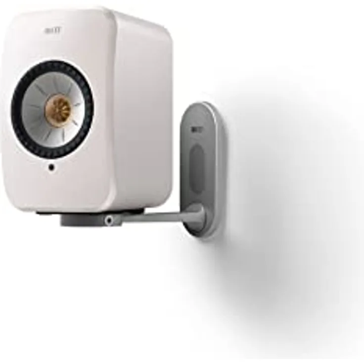 KEF LSX B1 Wandhalter Silber Paar, für LSX |aus Aluminium | schwenkbar | neigbar | versteckte Kabelführung
