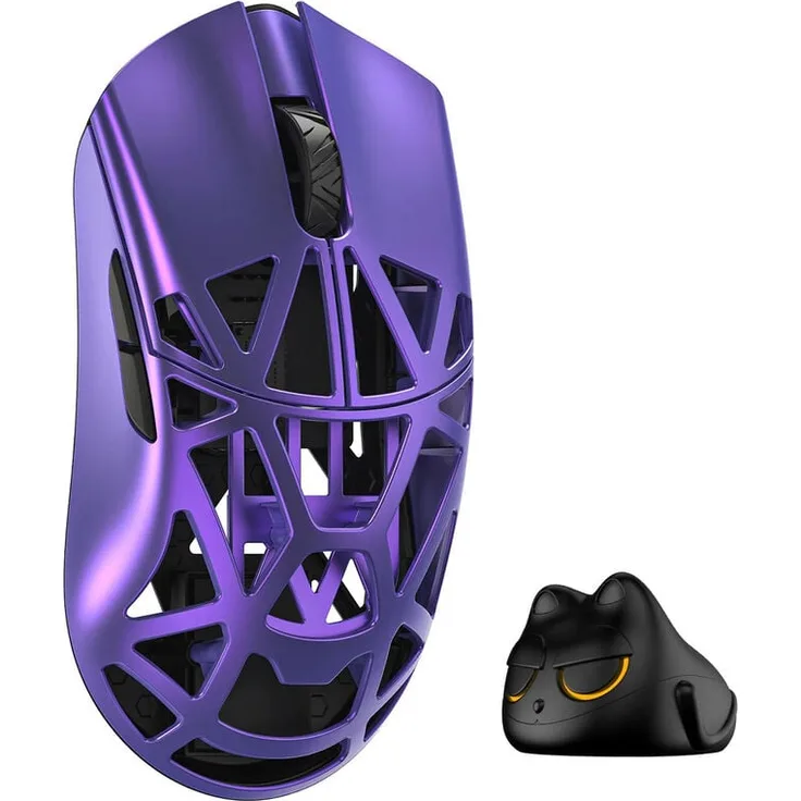 WLMouse Beast X Pro Solid Sides Gaming Maus, kabellos, ultraleicht 39 g, 8.000 Hz Abtastrate, Omron Optical Switches, lila