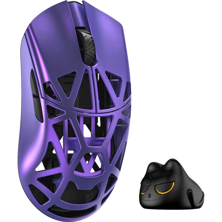 WLMouse Beast X Pro Solid Sides Gaming Maus, kabellos, ultraleicht 39 g, 8.000 Hz Abtastrate, Omron Optical Switches, lila