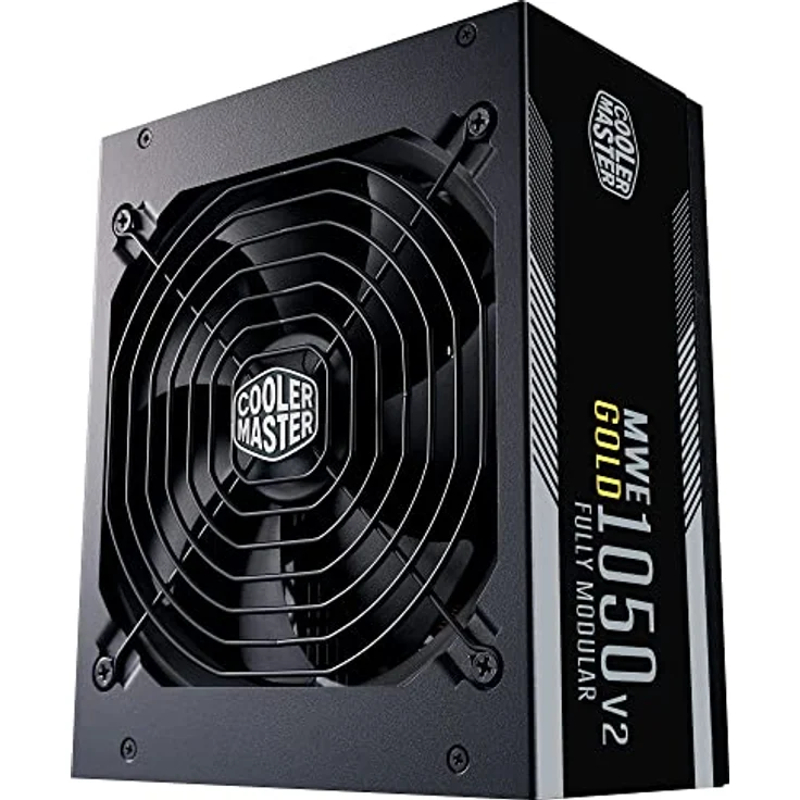Cooler Master MWE Gold 1050 V2 ATX 3.0, Vollmodulares PC-Netzteil – ATX 3.0-Unterstützung, 80 Plus Gold, 1050 Watt Netzteil mit Flacher schwarzer Verkabelung, 140mm FDB-Lüfter, Hochtemperaturschwelle – Bild 1