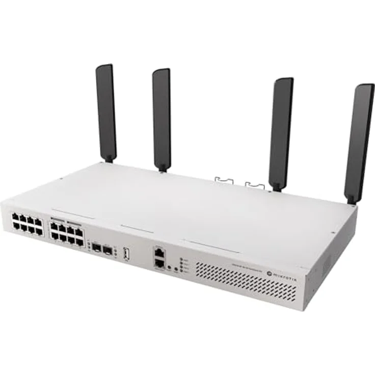 MikroTik Cloud Router Switch CRS418-8P-8G-2S 5axQ2axQ-RM, 17x Gigabit PoE, 4x4 MIMO WiFi 6, 2x 10G SFP, Rackmount – Bild 1