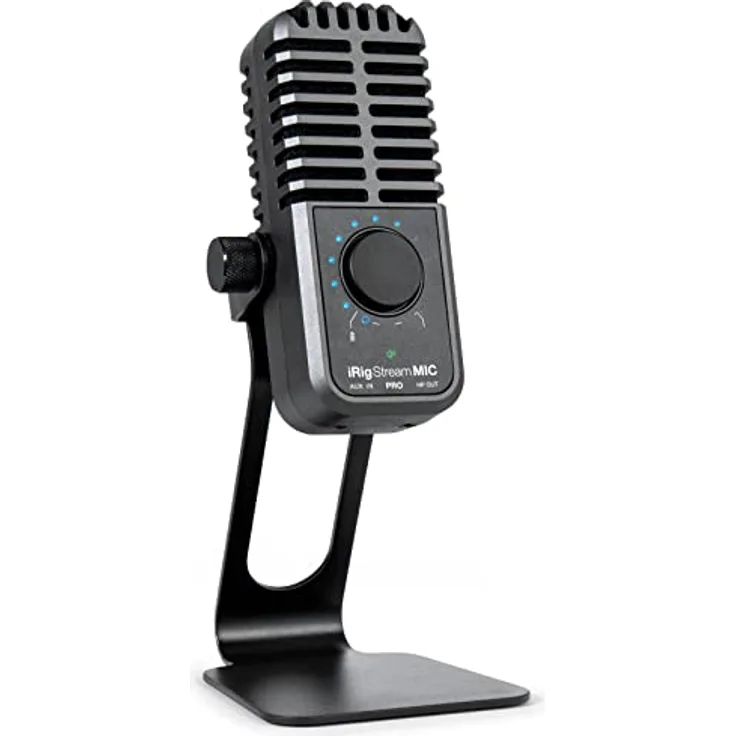 IK Multimedia iRig Stream Mic Pro, Kondensator Mikrofon mit integriertem Audio Interface für iPhone, iPad, Android, USB-Computer, Mac, Windows PC, ideal für Podcast, Recording, Gesang Aufnahme, Gaming