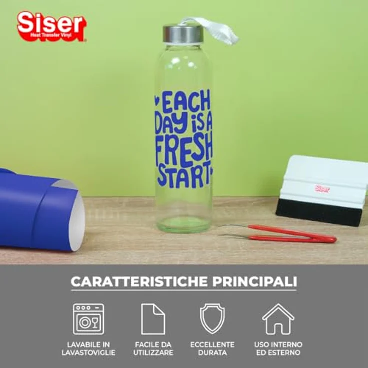 Siser EasyPSV Starling selbstklebende Folie, Schnittbreite 30 cm, Cobalt, spülmaschinenfest, matte Oberfläche – Bild 4
