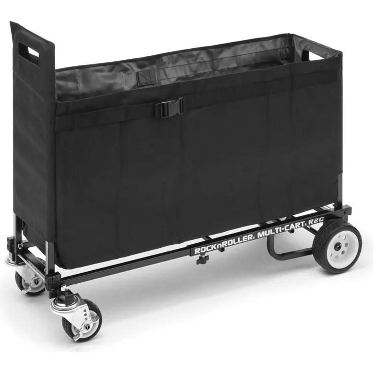 RocknRoller Rock N Roller RSA-WAG2 Wagon Bag für R2 Multi-Carts, strapazierfähiges Polyester, 1U Audio-Rack, schwarz
