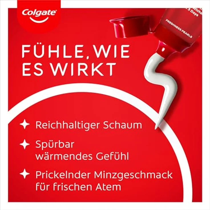 Colgate Max White Ultra Freshness Pearls Zahnpasta 50ml | Tiefenwirksame Aufhellung, langanhaltende Frische und sanft zum Zahnschmelz – Bild 4