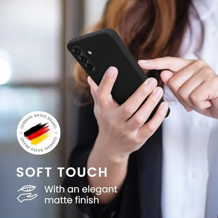 kwmobile Hülle für Samsung Galaxy A36 5G, weiches TPU Silikon Case, kabelladesicher, Schwarz – Bild 4