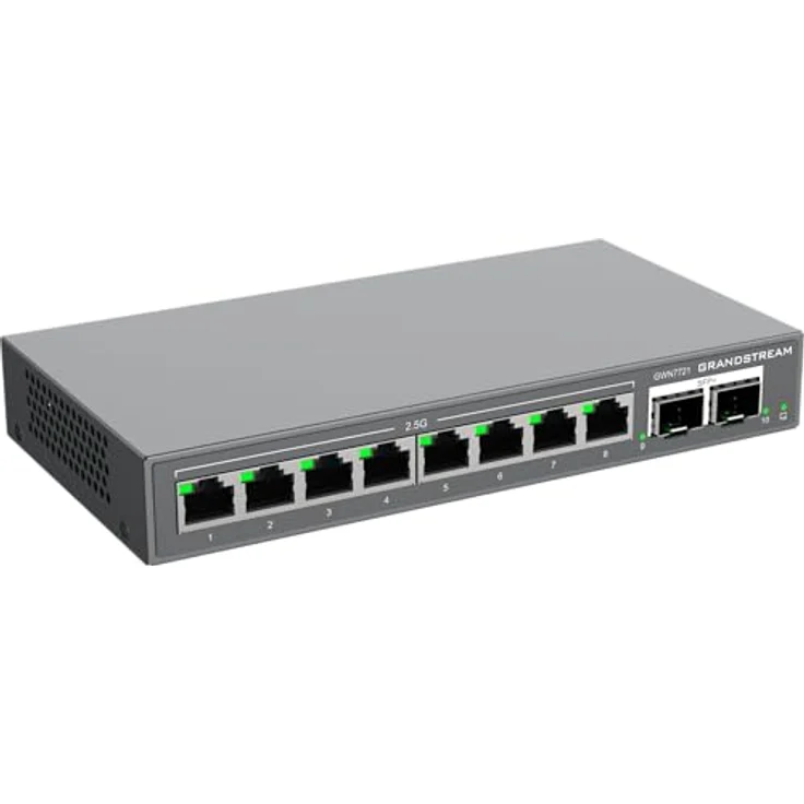 Grandstream GWN7721, L2 Lite Switch mit 8x 2,5G Ethernet und 2x 10G SFP+ Ports, 10 Ports, ideal für kleine und mittelständische Unternehmen – Bild 2