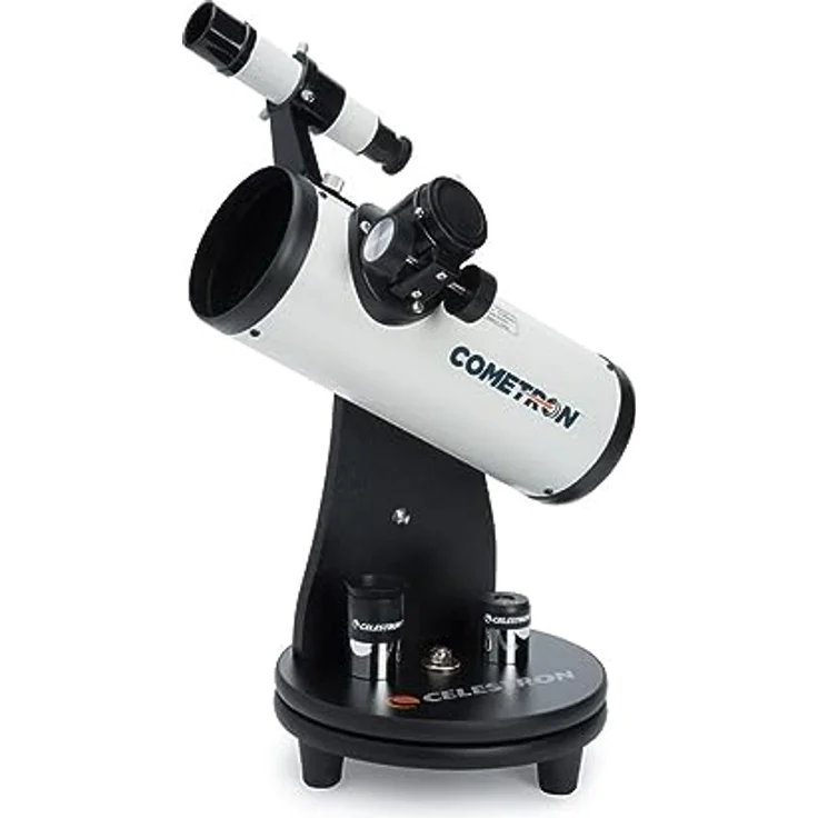 Celestron 21023 76 mm Cometron FirstScope Teleskop – Weiß – Bild 6