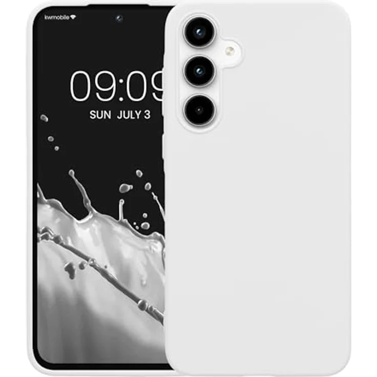 kwmobile Hülle für Samsung Galaxy A35, weiches TPU Silikon Case für kabelloses Laden, Weiß matt – Bild 5