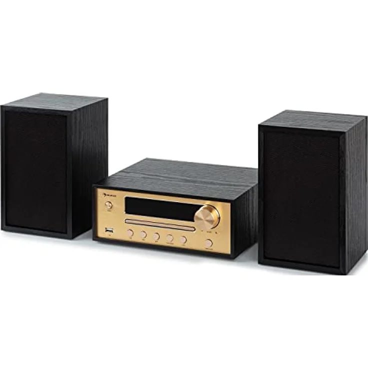Auna Stereoanlage, Kompaktanlage mit CD-Player, Bluetooth und FM-Radio, Mini mit Lautsprecher, Musikanlage mit AUX & USB, Fernbedienung, LED-Display, MP3 & Streaming, Musik-Anlage Kompakt – Bild 1
