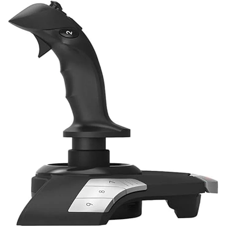 PXN F16 Joystick, Gaming-Stick mit 8-Wege Hat Switch und ergonomischem Design, schwarz – Bild 4