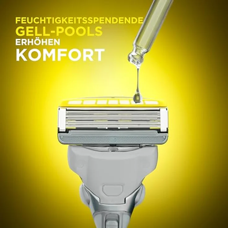 Wilkinson Sword Hydro 5 Skin Protection Advanced Rasierer mit 5 Karbon-beschichteten Klingen, blau – Bild 4