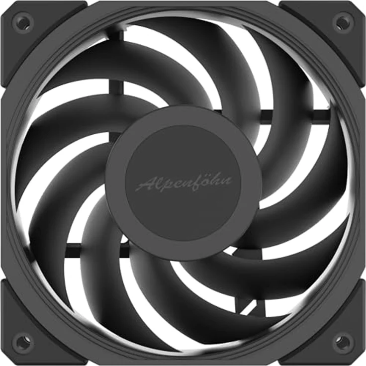 Alpenföhn 120 Jetstream PWM-Lüfter - schwarz, besonders leise mit max. 1.600 U/min bei 22,8 dB(A) – Bild 5