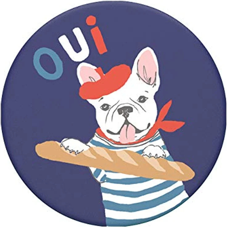 PopSockets PopGrip - Ausziehbarer Sockel und Griff für Smartphones und Tablets mit einem Austauschbarem Top - Frenchie – Bild 2