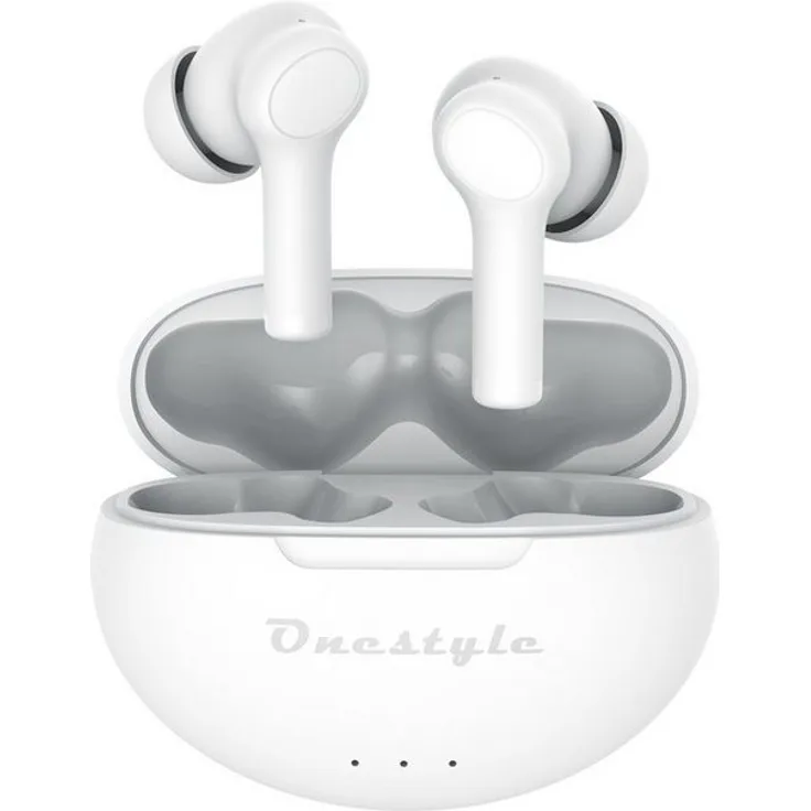 Onestyle TWS-BT-VX Plus white In-Ear-Kopfhörer mit Bluetooth, ANC und integriertem Akku