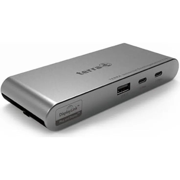 TERRA MOBILE Dockingstation 770, USB-C Dual Display mit USB-C Kabel für Notebooks