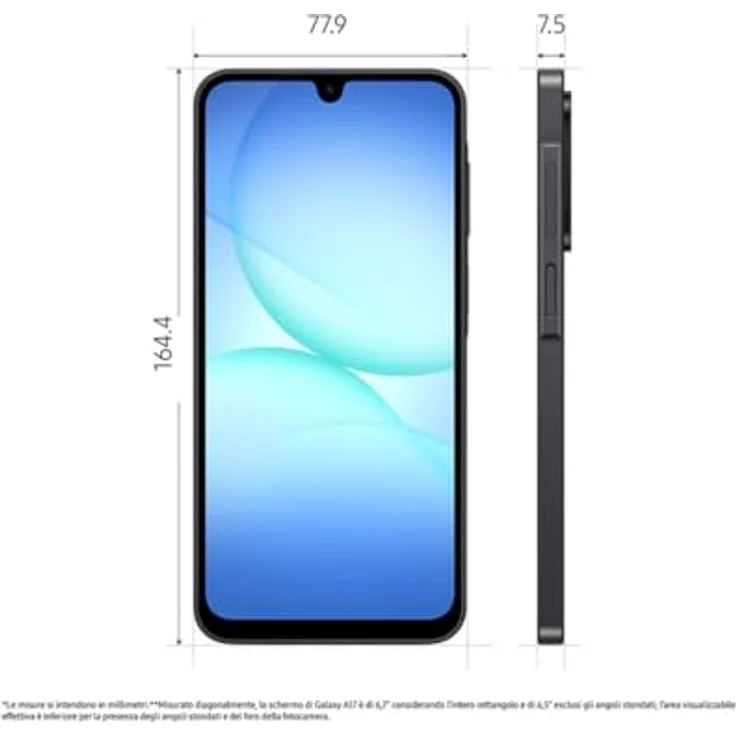 Samsung Galaxy A17 LTE (128 GB, Black, 6.70", SIM + eSIM, 4G), Smartphone, Schwarz – Bild 4