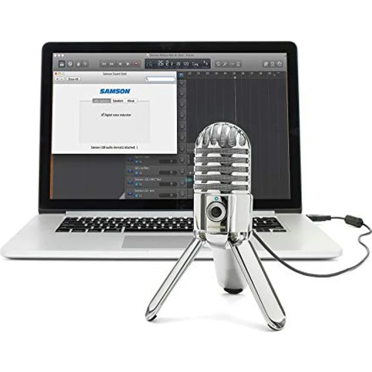 Samson Meteor Mic USB Studio-Podcast Mikrofon silber – Bild 8