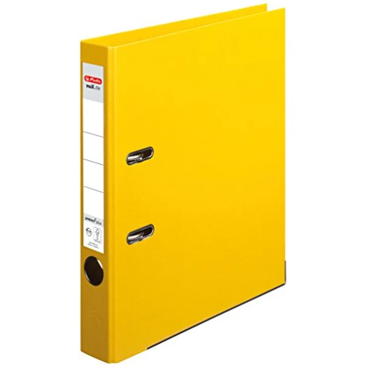 Herlitz Aktenordner maX.file »protect plus« 5 cm, DIN A4, mit Kantenschutz, Raumsparschlitzen, Blattniederhalter, blau – Bild 1