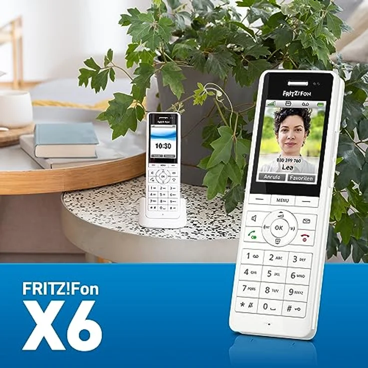 AVM FRITZ!Fon X6 White DECT-Komforttelefon (hochwertiges Farbdisplay, Full-Duplex-Freisprechen, HD-Telefonie, Internet-/Komfortdienste, weiß, deutschsprachige Version – Bild 5
