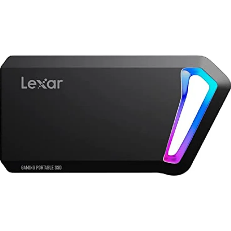 Lexar SL660 BLAZE Gaming Portable SSD 512GB, Externe SSD USB 3.2 Gen 2x2, Solid State Drive mit RGB LEDs, Bis zu 2000 MB/s Lesen, 1900 MB/s Schreiben, USB Type-C port (LSL660X512G-RNNNG)