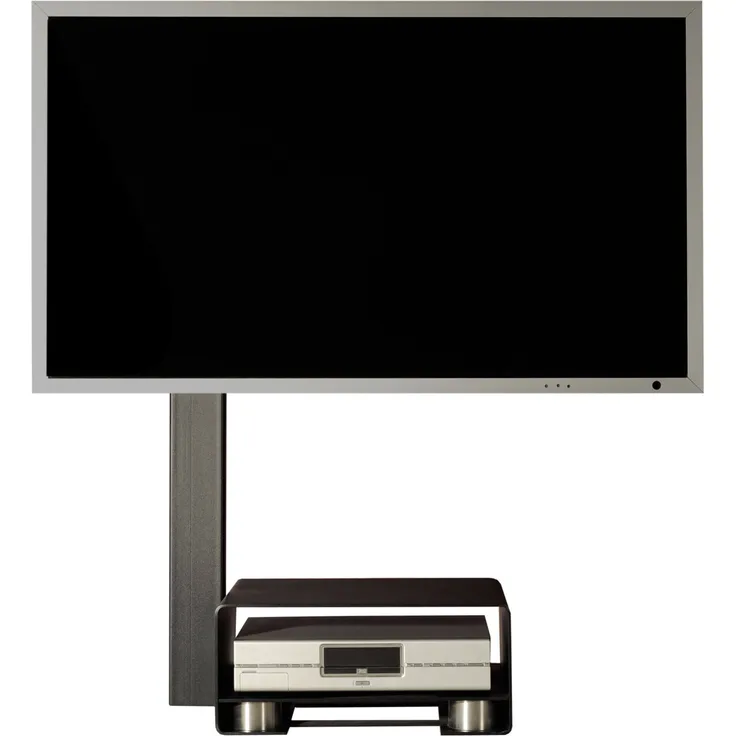 Wissmann Designer TV-Halter move art 125-S, standfuß für TV 40“-65“ mit unsichtbaren Rollen und Kabelführung, schwarz