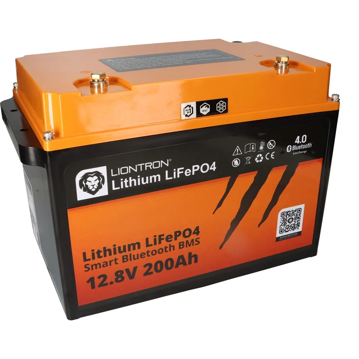 LIONTRON LiFePO4 12,8V 200Ah LX Smart BMS Marine, wasserdicht mit Bluetooth und Arctic-Funktion