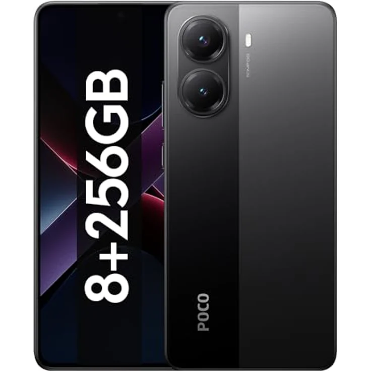Xiaomi Poco X7 Pro 5G Smartphone 8GB RAM 256GB ROM, Dimensity 8300-Ultra, 6,67-Zoll-AMOLED-Display, 5000-mAh-Akku, 67 W Turboladung, 64 MP Dreifachkamera, Schwarz – Bild 1