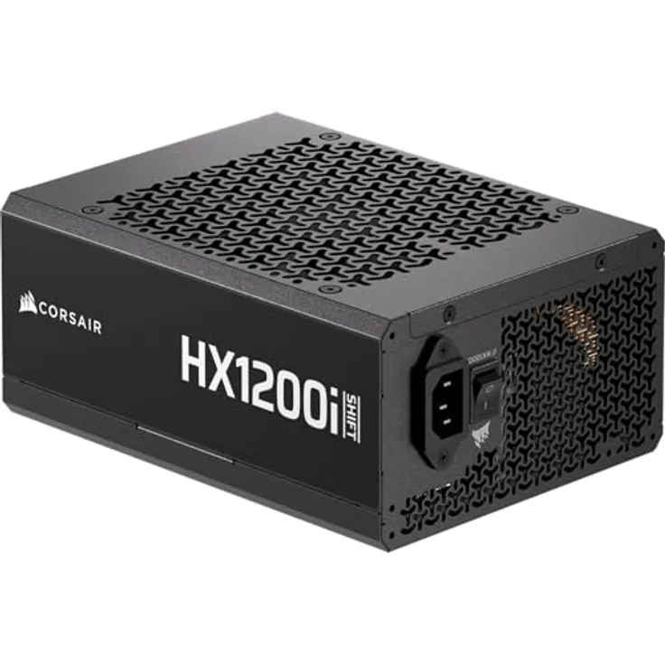 Corsair HX1200i SHIFT, ATX 1200W Netzteil mit 80 PLUS Platinum-Zertifikat, vollmodularem Kabelmanagement und 140 mm Lüfter, Schwarz