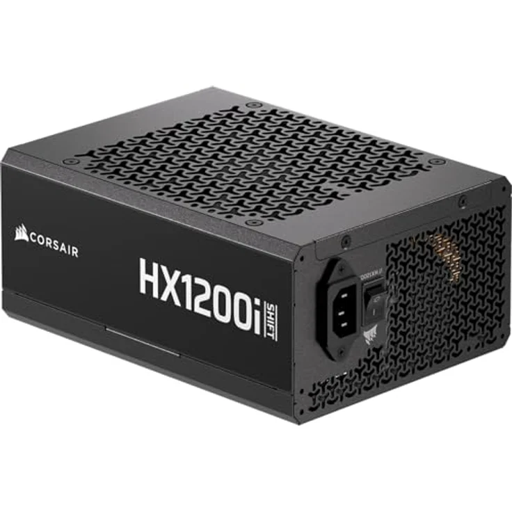 Corsair HX1200i SHIFT, ATX 1200W Netzteil mit 80 PLUS Platinum-Zertifikat, vollmodularem Kabelmanagement und 140 mm Lüfter, Schwarz – Bild 1