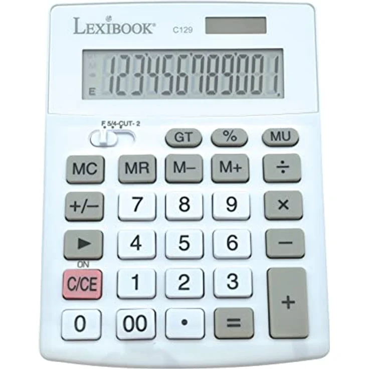 Lexibook C129 12-Digit Desk Calculator, weiß – Bild 1